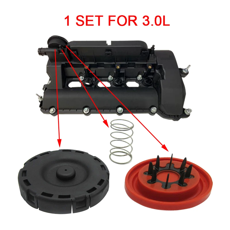 Model Kit V8 - غطاء الصمام PCV مجموعة إصلاح الغشاء