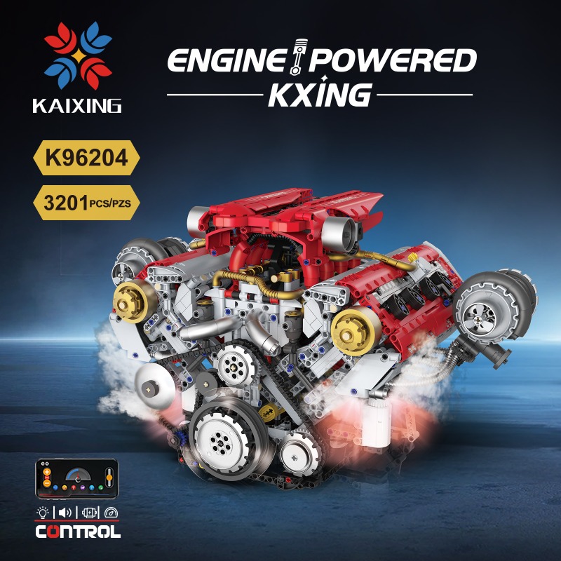 محرك V8 بمحرك 3201 قطعة مجموعة - مراجعة Model Kit V8 وسعره