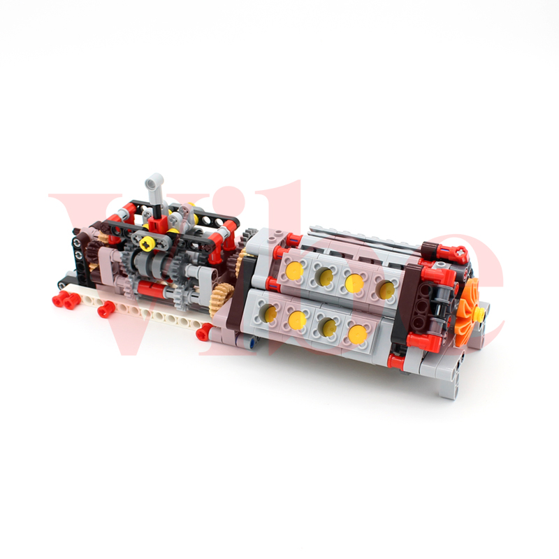 مكعبات بناء تقنية MOC، قطع غيا - مراجعة Model Kit Engine وسعره