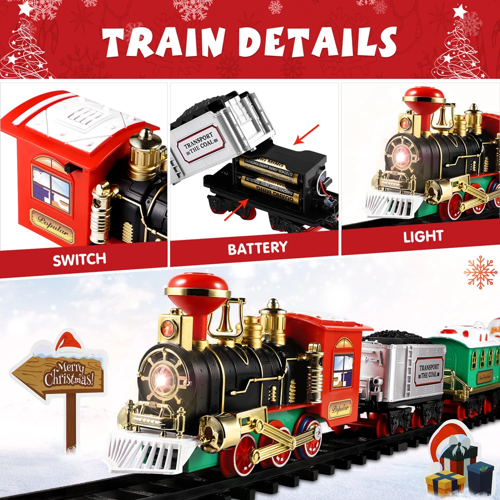عيد الميلاد احتفالي قطار قاطرة - مراجعة Model Kit Locomotive وسعره