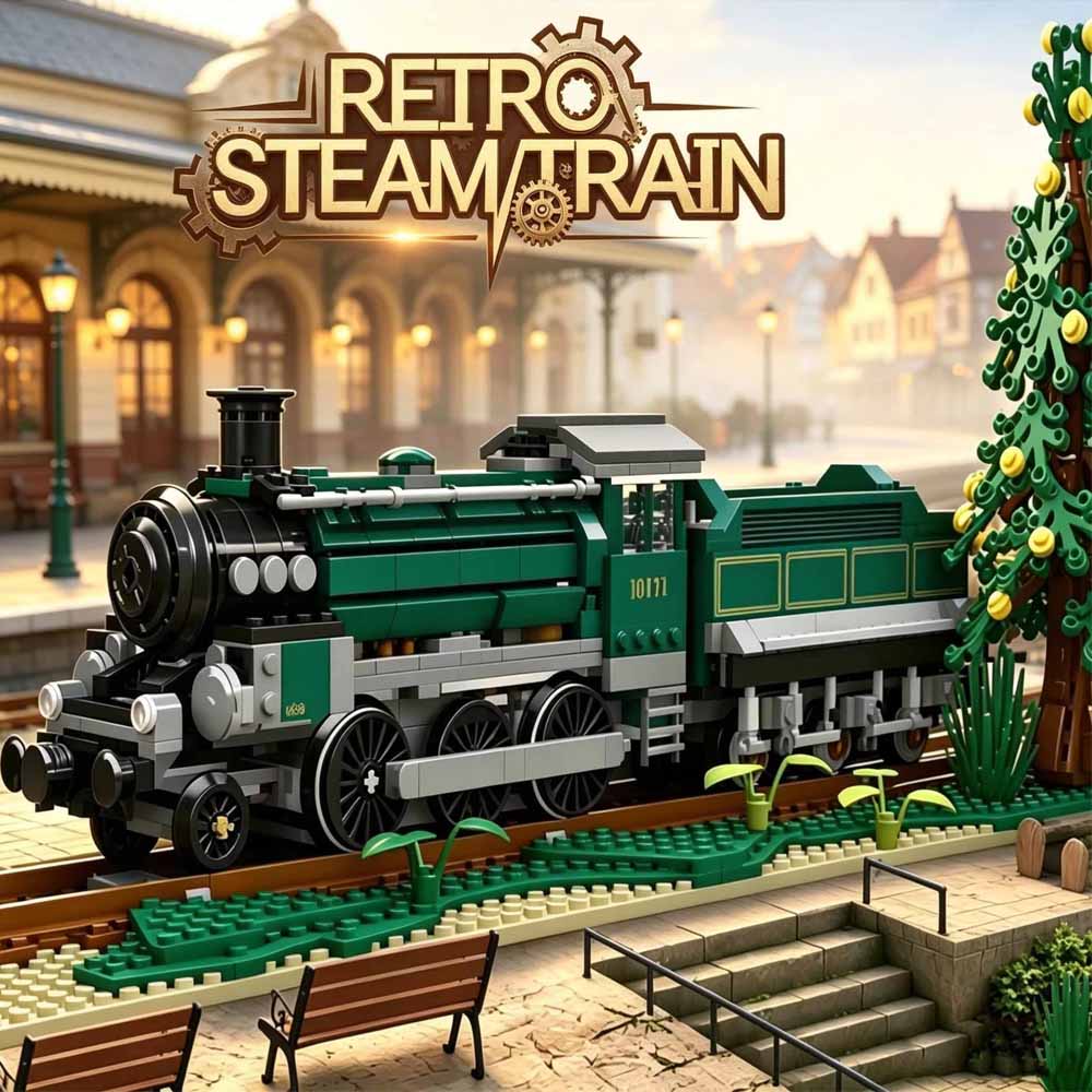 مجموعة مكعبات بناء قطار بخاري  - مراجعة Model Kit Locomotive وسعره