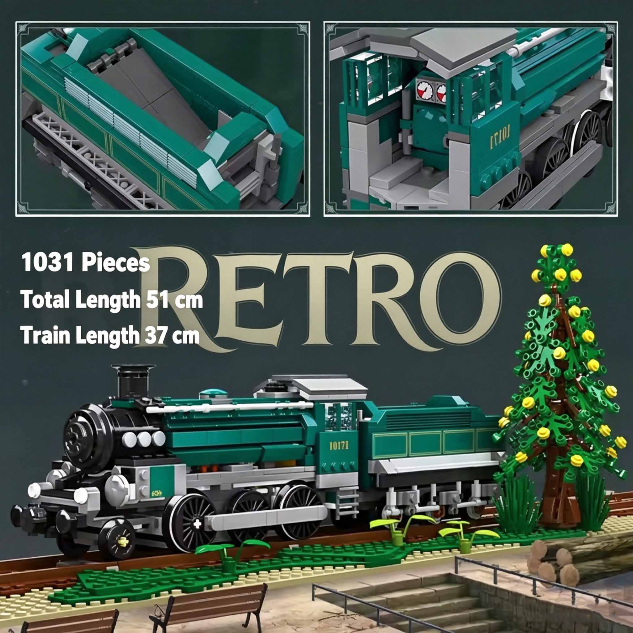 مجموعة مكعبات بناء قطار بخاري  - مراجعة Model Kit Locomotive وسعره