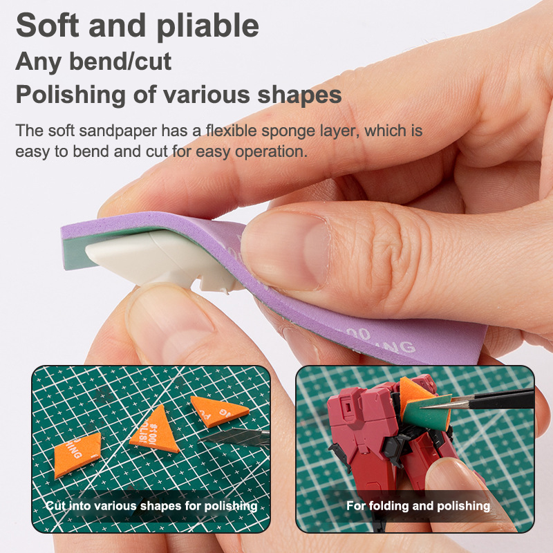 9 قطع/مجموعة 400~1200 عصا صقل  - مراجعة Model Kit Tool وسعره